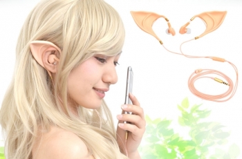 Aksesoria Smartphone aneh, earphone peri (thanko.jp)