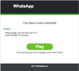 WhatsApp/Fake Voicemail