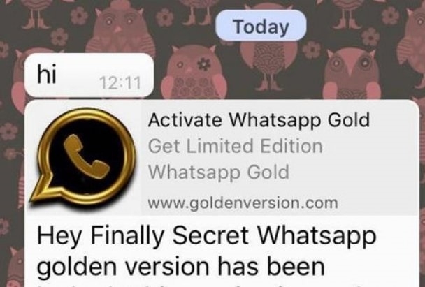 Penipuan WhatsApp/WhatsApp Gold