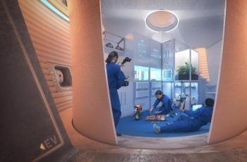 Desain dalam rumah di Mars. (AI Space Factory/ Plompmozes)