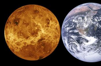 Perbandingan Planet Venus dan Planet Bumi. (Wikipedia Commons/NASA)