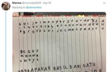 Netizen Pecahkan Soal Matematika Super Sulit. (Twitter/@moonday0609)