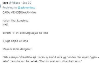 Netizen Pecahkan Soal Matematika Super Sulit. (Twitter/@fidibsp)