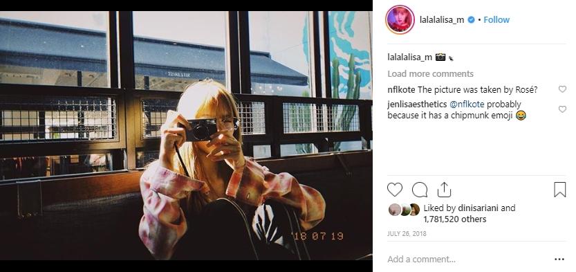 Lisa Blackpink hobi fotografi. (Instagram/@lalalalisa_m)
