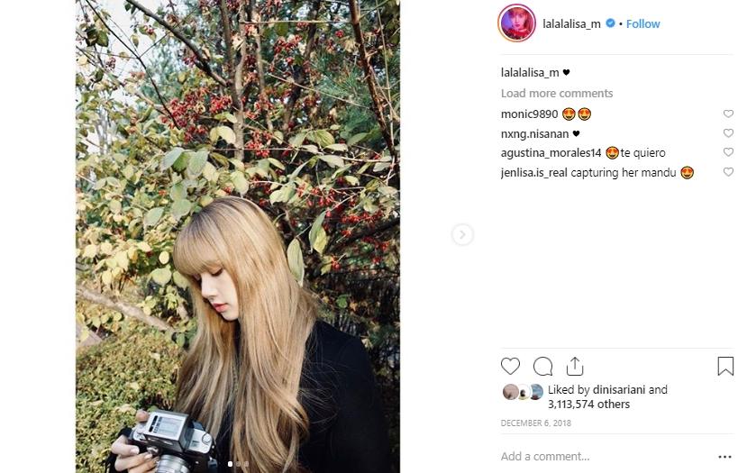 Lisa Blackpink hobi fotografi. (Instagram/@lalalalisa_m)