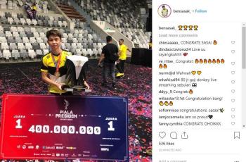 Onic Esports menangkan Piala Presiden Esports 2019. (instagram/bensasak_)