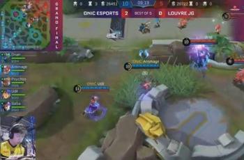 Onic Esports VS Louvre Juggernaut. (youtube/IESPL_ID)