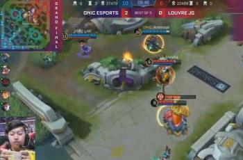 Onic Esports VS Louvre Juggernaut. (youtube/IESPL_ID)