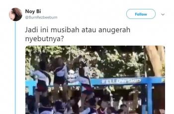 Guard cheerleader alami kejadian nahas. (twitter/BurnRezbeeburn)