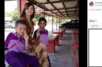 Guru cantik dari Malaysia 1. (Facebook/ Viral Malaysia)