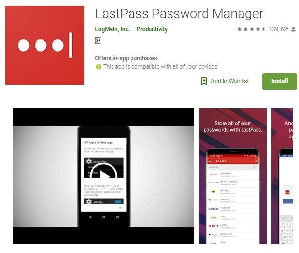 Aplikasi LastPass. (Google Play)