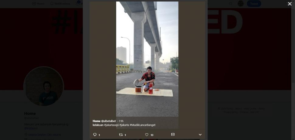 #jakartasepi. (twitter/albetalbet)