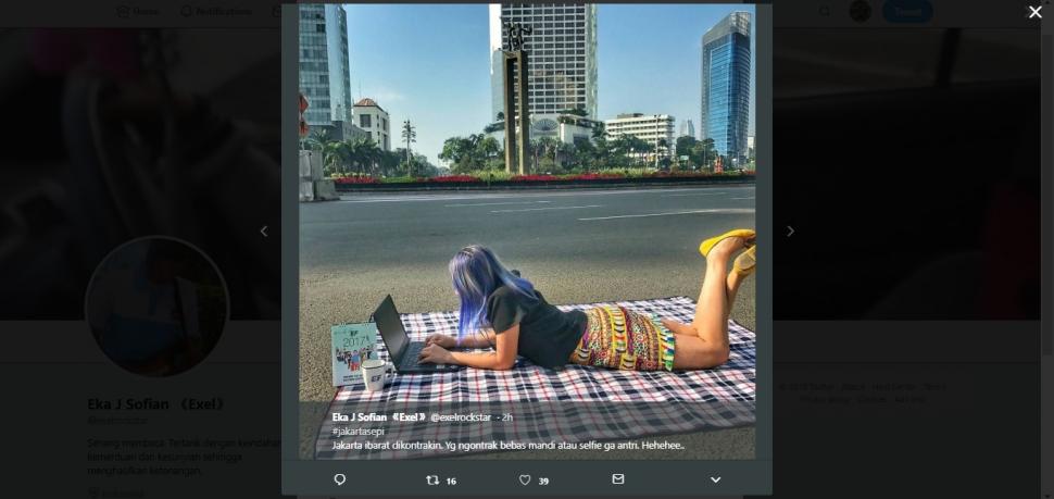#jakartasepi. (twitter/exelrockstar)