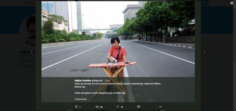 #jakartasepi. (twitter/Algiarshil)