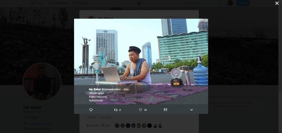 #jakartasepi. (twitter/GresantosMeo)