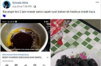Churros satu ini viral karena punya bentuk seperti kotoran manusia. (Facebook/ Srinata Idris)