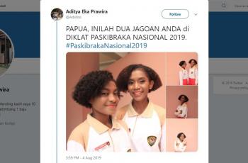 Paskibraka asal Papua. (twitter/Adiitoo)