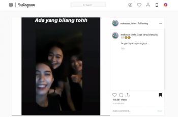 Tiga gadis cantik tagih janji dilamar. (instagram/makassar_iinfo)