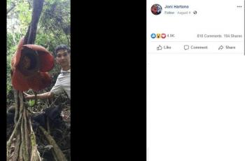 Time lapse bunga bangkai. (Facebook/ Joni Hartono)