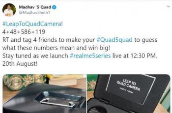 Smartphone baru Realme 5. (Twitter/ @MadhavSheth1)