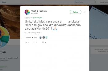 Universitas yang adakan KKN desa penari. (twitter/ucookkk)
