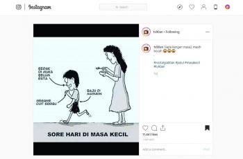 Kebiasaan bocah pada masanya. (instagram/tv90an)
