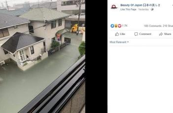 Penampakan banjir di Jepang. (Facebook/ Beauty of Japan)