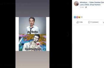 Artis disamakan dengan karakter One Piece. (Facebook/ Afniskye)