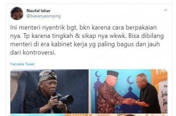 Netizen membagikan thread yang mengumpulkan deretan momen nyentrik dari Menteri Basuki. (Twitter/ biasanyaomping)