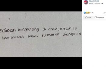 Suara jalanan yang membuat netizen heboh. (Facebook/ Haru D. Fold)