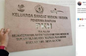 Plakat bagi warga yang berpura-pura miskin mengundang kontroversi di antara para netizen. (Facebook/ Edi Chandra Gunawan)