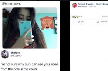 Netizen ngakak setelah tahu fakta di balik cewek yang pamer iPhone. (Facebook/ Parineeti Choudary)