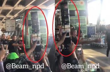 Fans GOT7 bikin video fancam dengan smartphone tak biasa. (Twitter/ beam_npd)