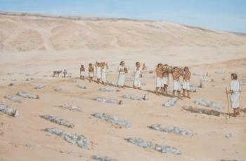 Mumi dengan topi kerucut. (Amarna Project)