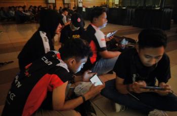 Tim Louvre saat berlatih menjelang babak semifinal. (HiTekno.com/ Rezza Rachmanta)