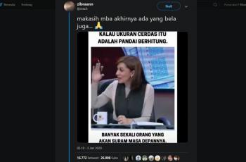Najwa Shihab tidak suka pelajaran Matematika. (twitter/zsech)