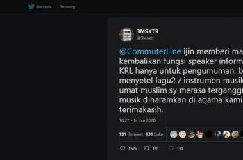 Protes speaker informasi KRL. (twitter/3Msktr)