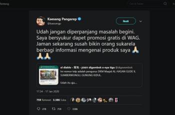Respon Kaesang Pangarep. (twitter/kaesangp)