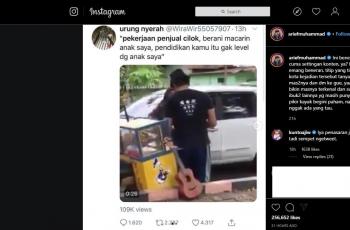 Penjual cilok dilabrak ibu kekasihnya. (instagram/ariefmuhammad)