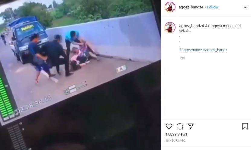 Salah satu adegan saat syuting ini membuat netizen salfok. (Instagram/ agoez_bandz4)