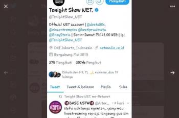 Akun Twitter Ketahuan Retweet Tweet Porno, NET TV Langsung Cari ...