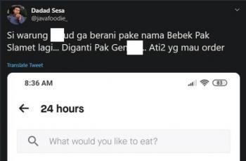 Tiru kedai makanan populer di Yogyakarta. (twitter/javafoodie_)