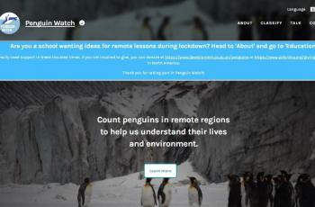 Proyek Penguin Watch bisa membuat kita menjadi ilmuwan warga yang berkontribusi mengamati penguin. (Zooniverse.org)
