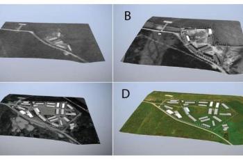 Rekonstruksi 3D dari kamp Nazi di Sylt. (Staffordshire University/ Journal Antiquity)