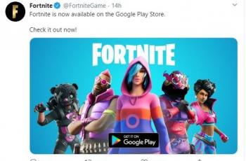 Pengumuman Fortnite sudah ada di Play Store. (Twitter/ FortniteGame)