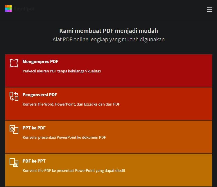 Cara kompres PDF. (SmallPDF)