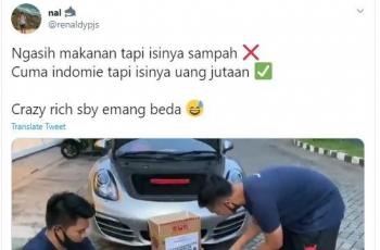 Thread bag-bagi mi instan berisi uang jutaan viral di Twitter. (Twitter/ renaldypjs)