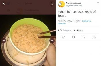 Netizen ngamuk saat masak mie instan. (twitter/yeahmahasiswa)