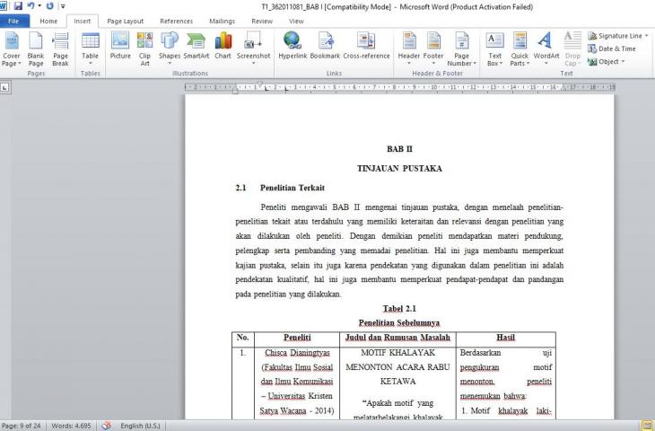 Contoh dokumen Microsoft Word.  (Microsoft Word)