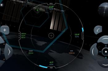 Simulasi kapsul Crew Dragon bersandar ke ISS. (SpaceX)